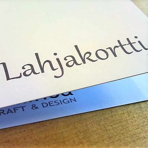 Mainoa Design myymälä Rovaniemi - lahjakortti